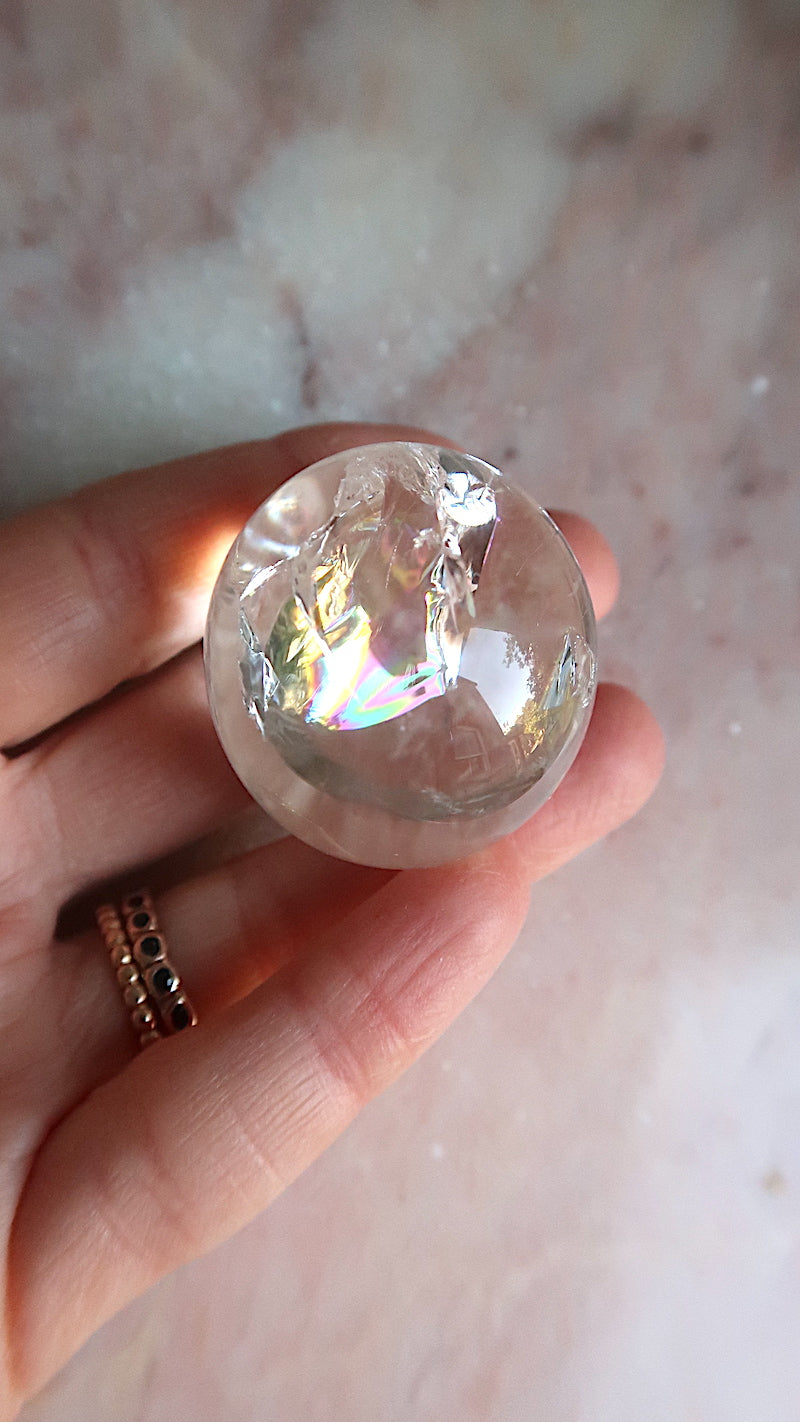 Clear Quartz With Rainbows