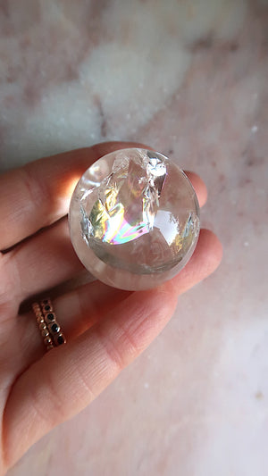 Clear Quartz With Rainbows