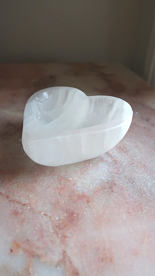 Selenite Heart Bowl