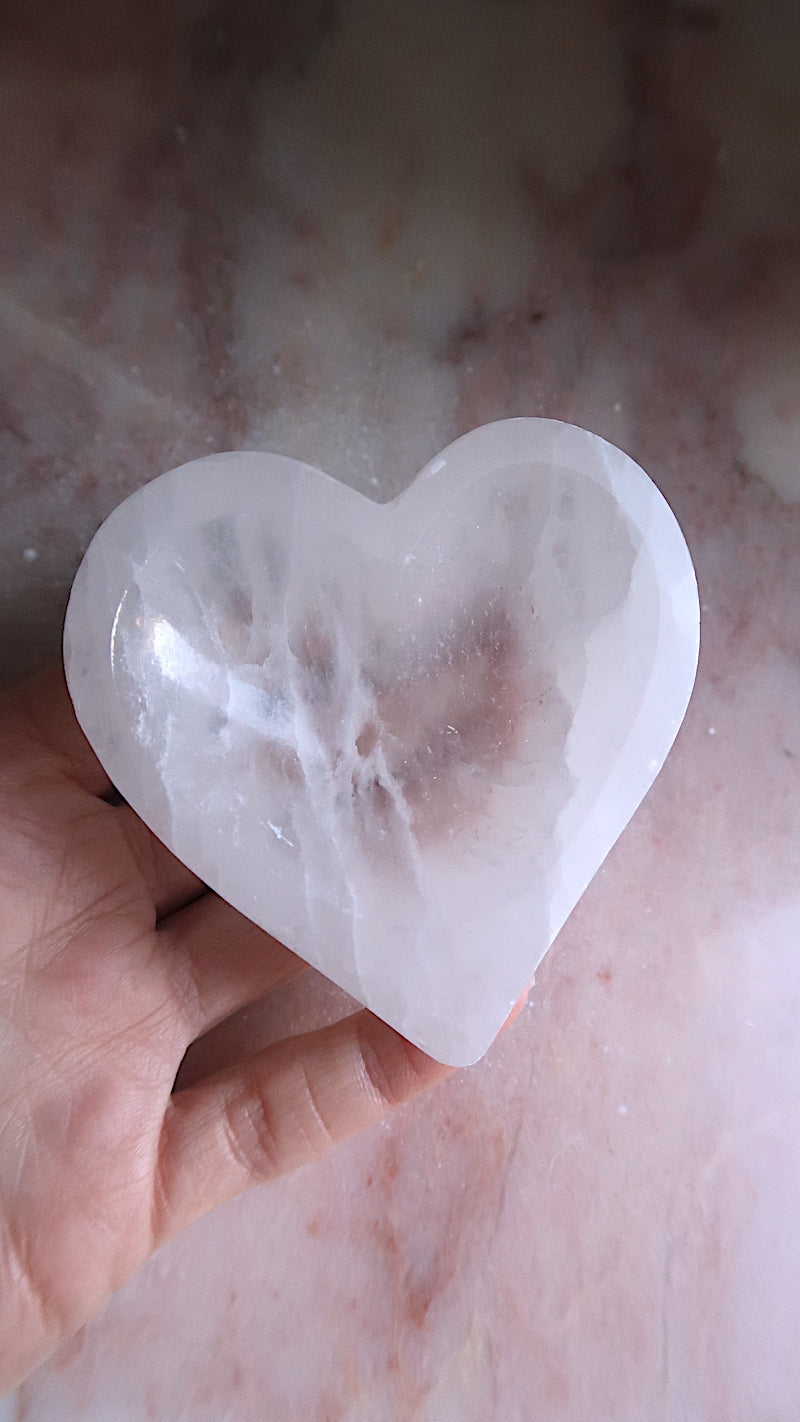 Selenite Heart Bowl