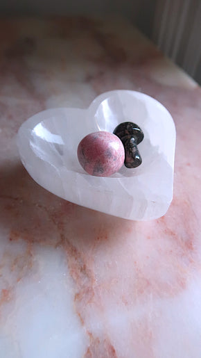 Selenite Heart Bowl