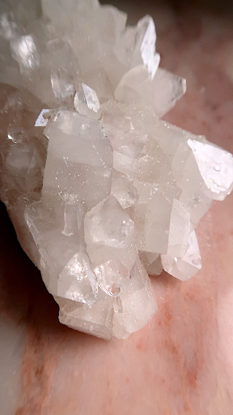Special: Clear & Pink Apophyllite Cluster
