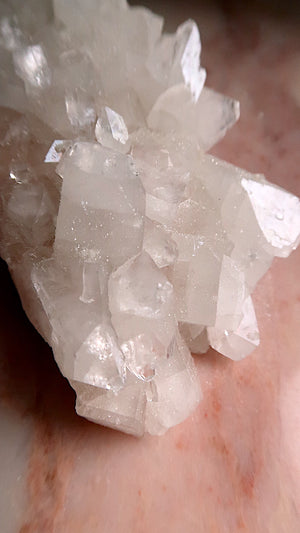 Special: Clear & Pink Apophyllite Cluster