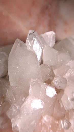 Special: Clear & Pink Apophyllite Cluster