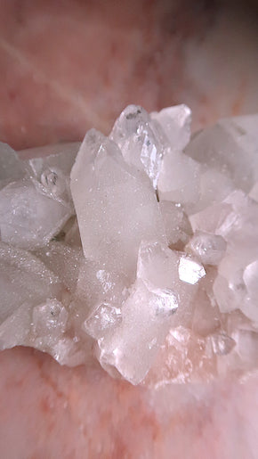 Special: Clear & Pink Apophyllite Cluster