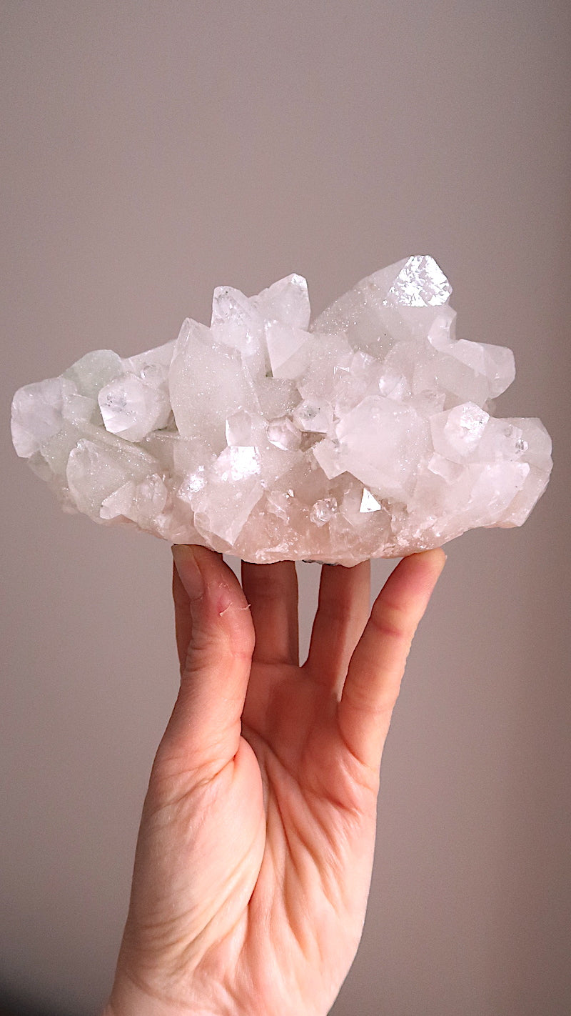 Special: Clear & Pink Apophyllite Cluster