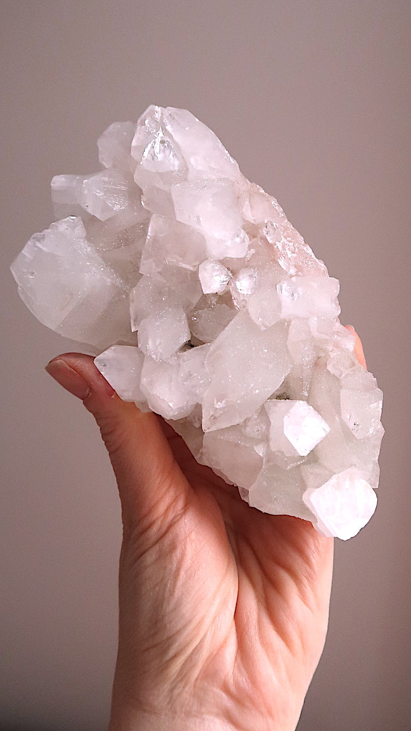 Special: Clear & Pink Apophyllite Cluster