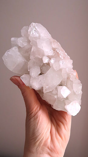 Special: Clear & Pink Apophyllite Cluster