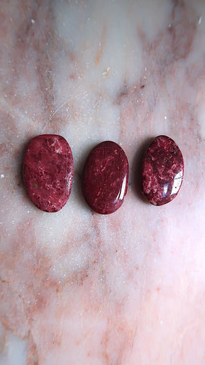 Pink Thulite Palm Stone