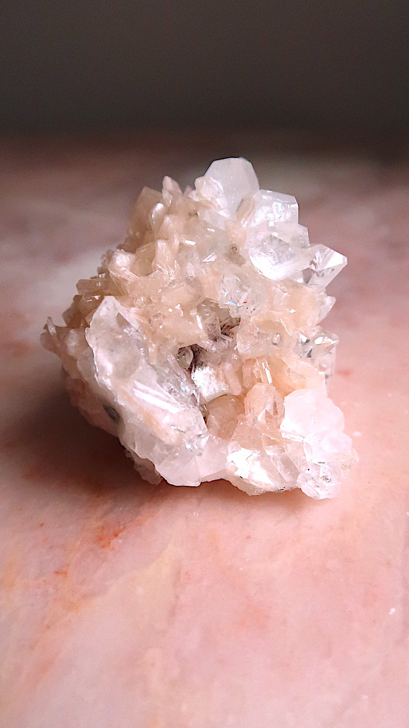 Premium Clear Apophyllite Cluster