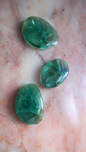 Bright Green Fluorite Palm Stone