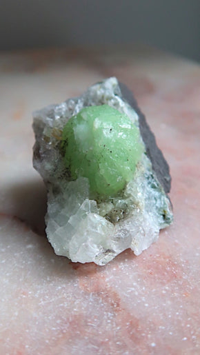 Raw Special Prehnite Cluster