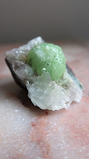 Raw Special Prehnite Cluster