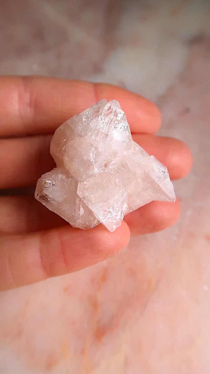 Pink Apophyllite cluster