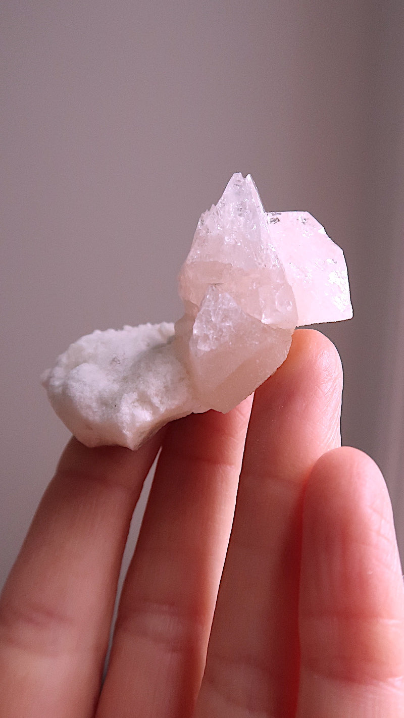 Pink Apopohyllite Cluster