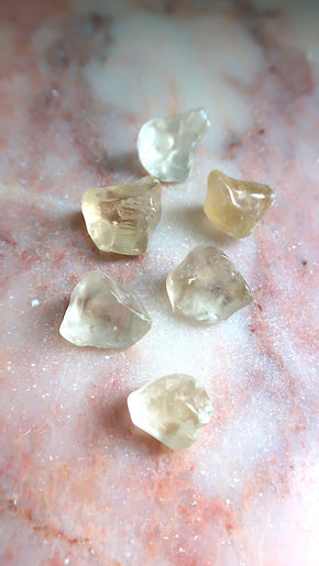 Pale Translucent Citrine Tumbles