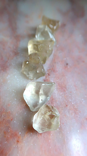 Pale Translucent Citrine Tumbles