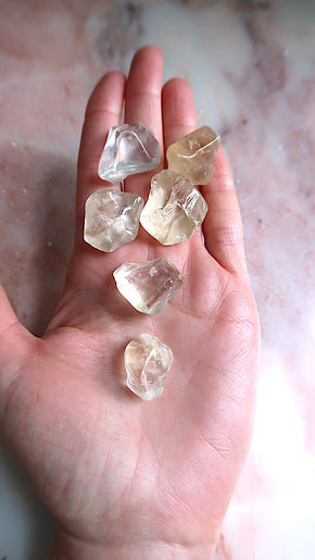 Pale Translucent Citrine Tumbles