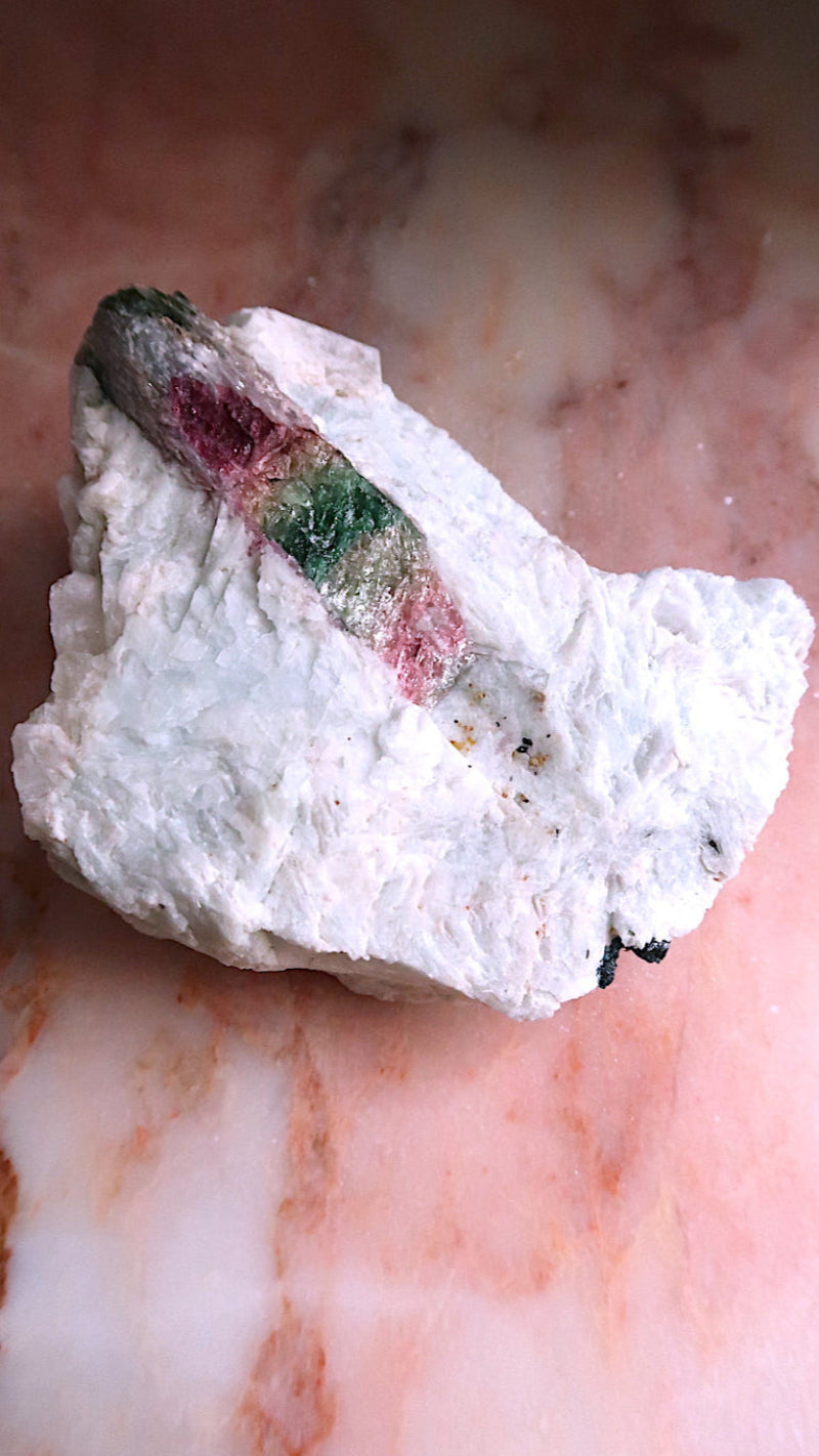 Large Pink Yellow Blue Tourmaline