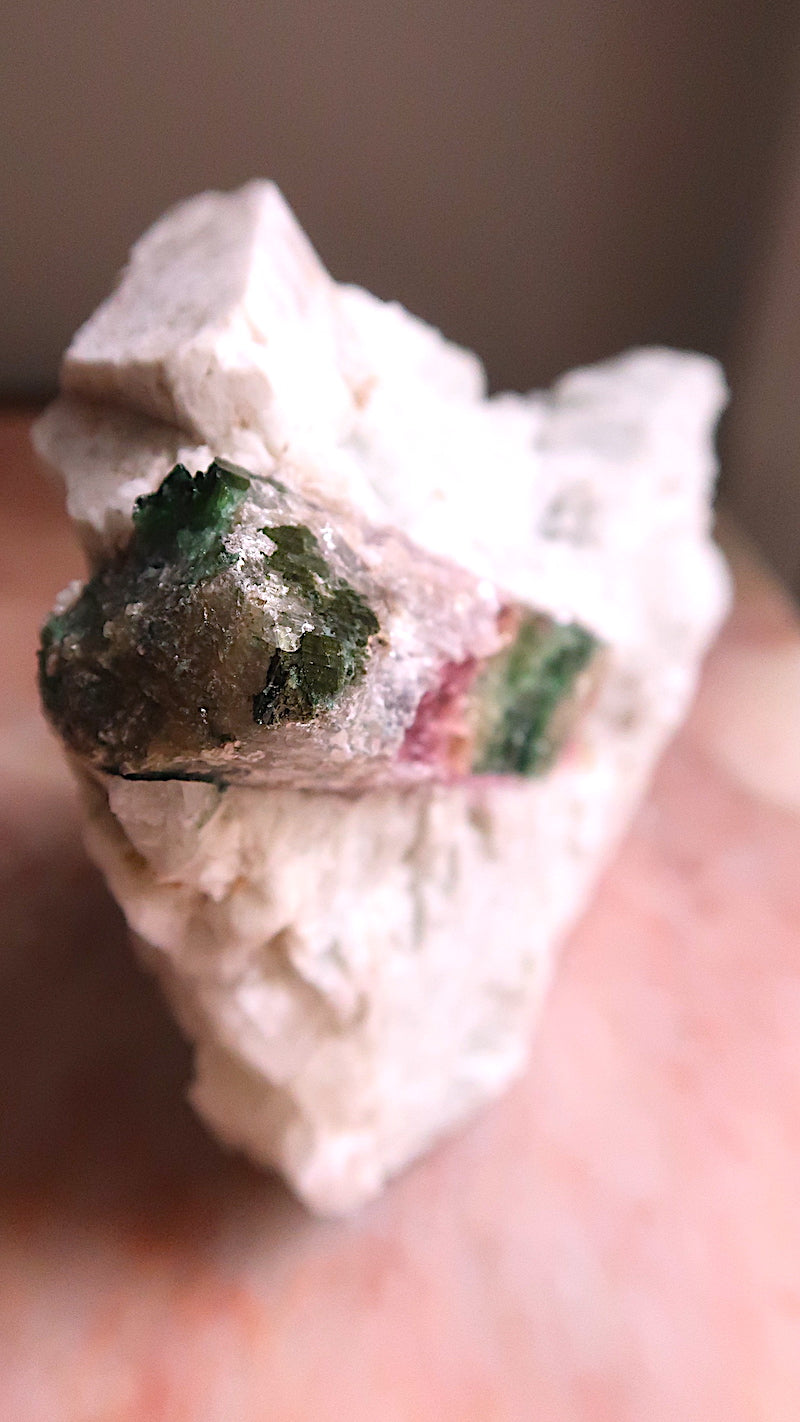 Large Pink Yellow Blue Tourmaline