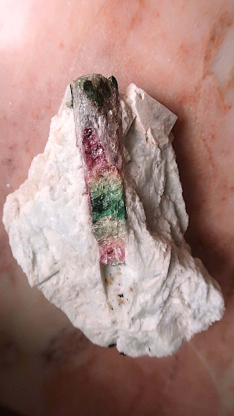 Large Pink Yellow Blue Tourmaline