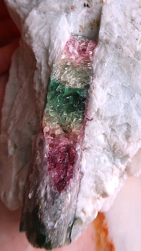 Large Pink Yellow Blue Tourmaline