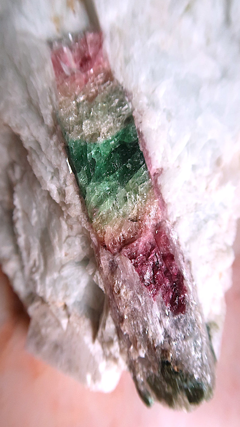 Large Pink Yellow Blue Tourmaline