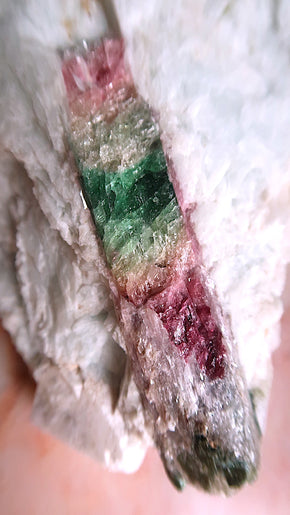 Large Pink Yellow Blue Tourmaline