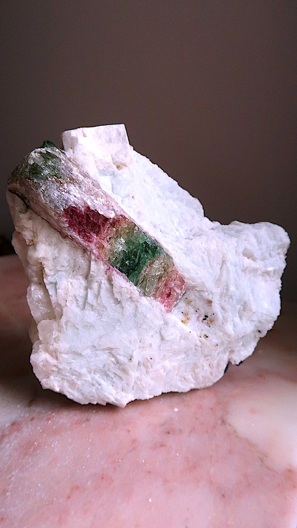 Large Pink Yellow Blue Tourmaline