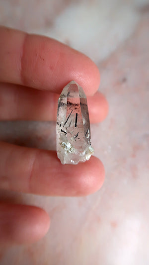 Small Quartz & Black Tourmaline Rutile