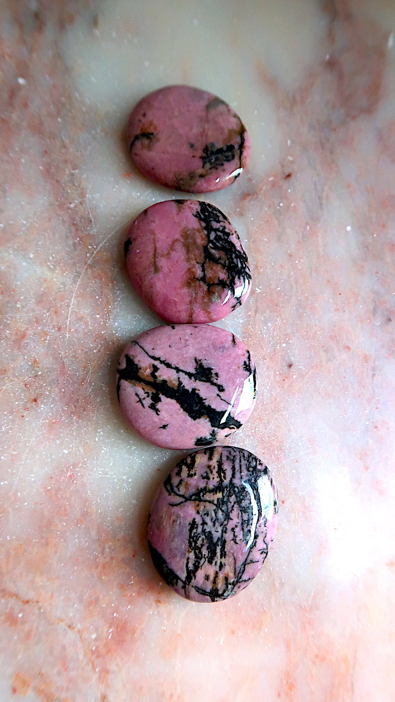 Rhodonite Palm Stones