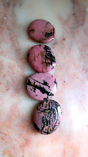 Rhodonite Palm Stones