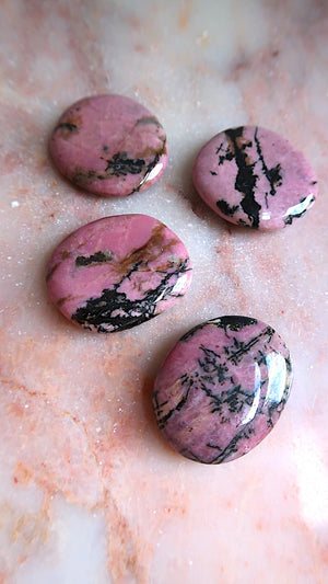 Rhodonite Palm Stones