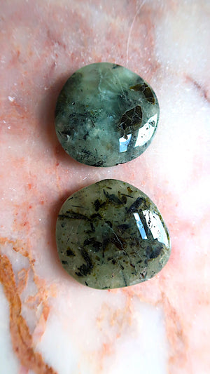 Prehnite Palm Stones