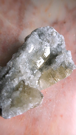 Blue and Gold Celestite Cluster