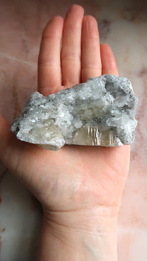 Blue and Gold Celestite Cluster