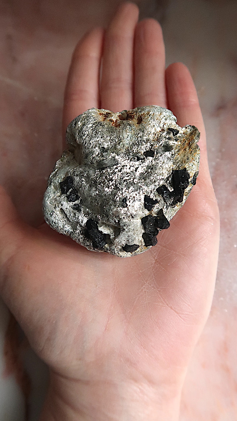 Black Tourmaline & Gold Lepidolite