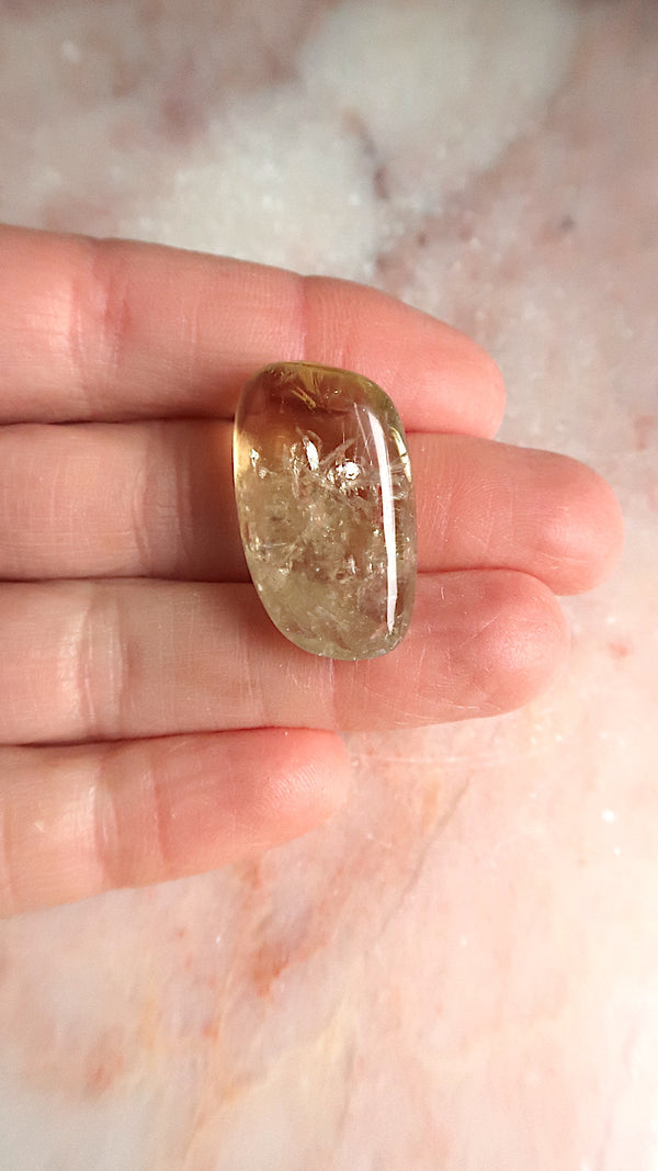 Natural Citrine Pocket Stone