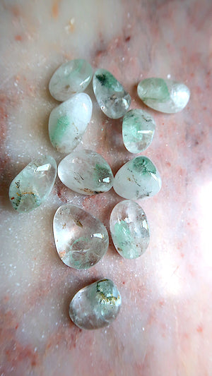 Green Phantom Quartz Tumbles