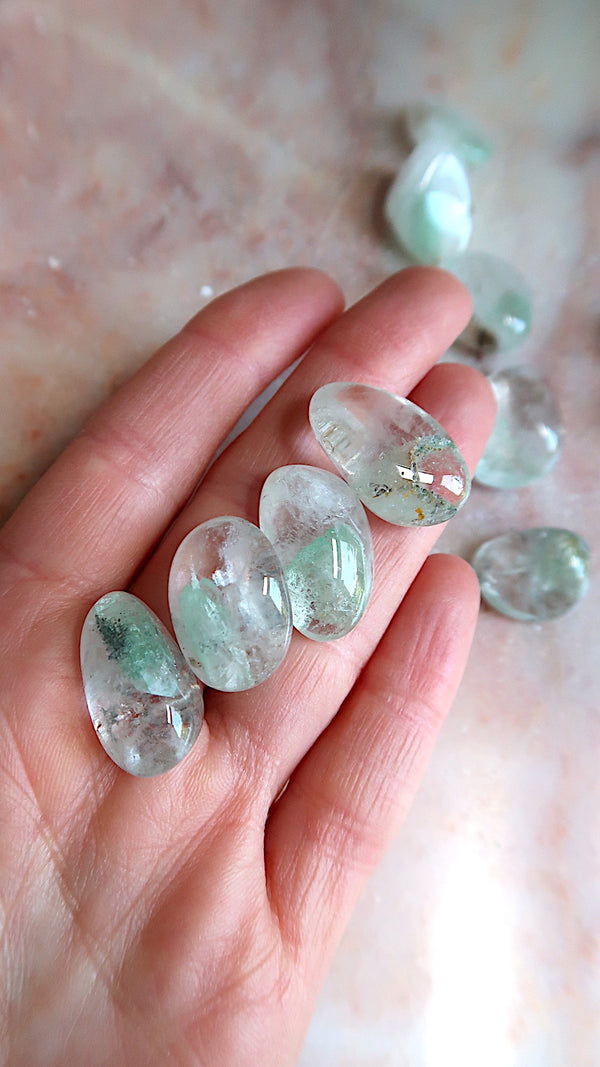 Green Phantom Quartz Tumbles