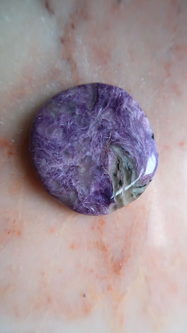 Charoite Palm Stone