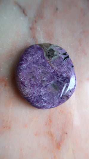 Charoite Palm Stone