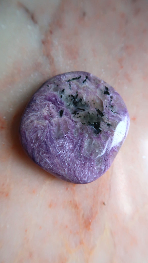 Charoite Palm Stone