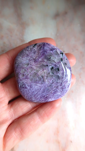 Charoite Palm Stone