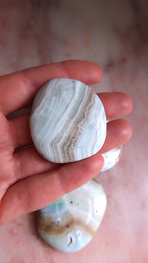 Hemimorphite Palm Stones