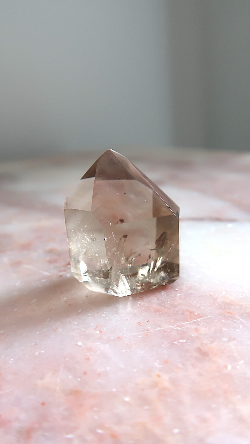 Smokey Quartz Point (with rainbows)