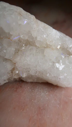 Anandalite Quartz (natural rainbow flecks)