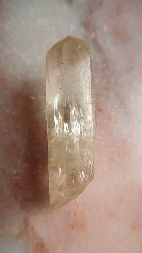 Natural Citrine Point (with rainbows)