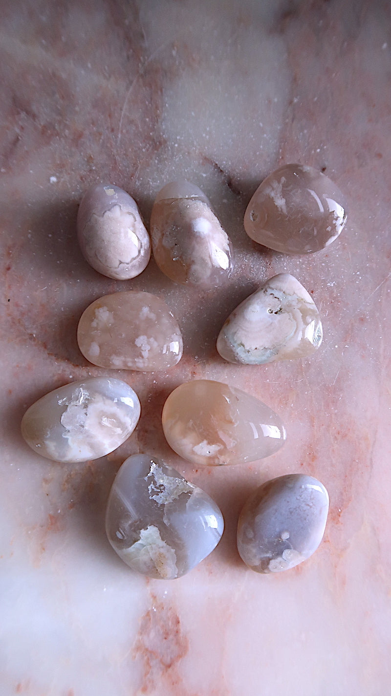 Flower Agate Tumbles