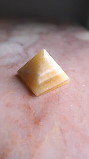 Honey Calcite Pyramid